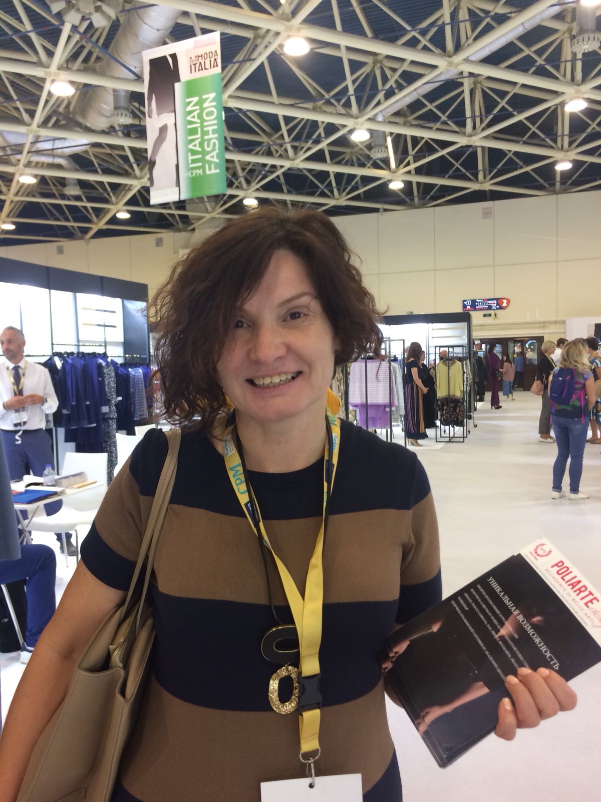 Poliarte in Russia  Olga Ruvinskaya Direttore esecutivo della promozione Poliarte in Russia alla fiera CPM Moscow che si tiene da martedì 4 a venerdì 7 settembre 2018.