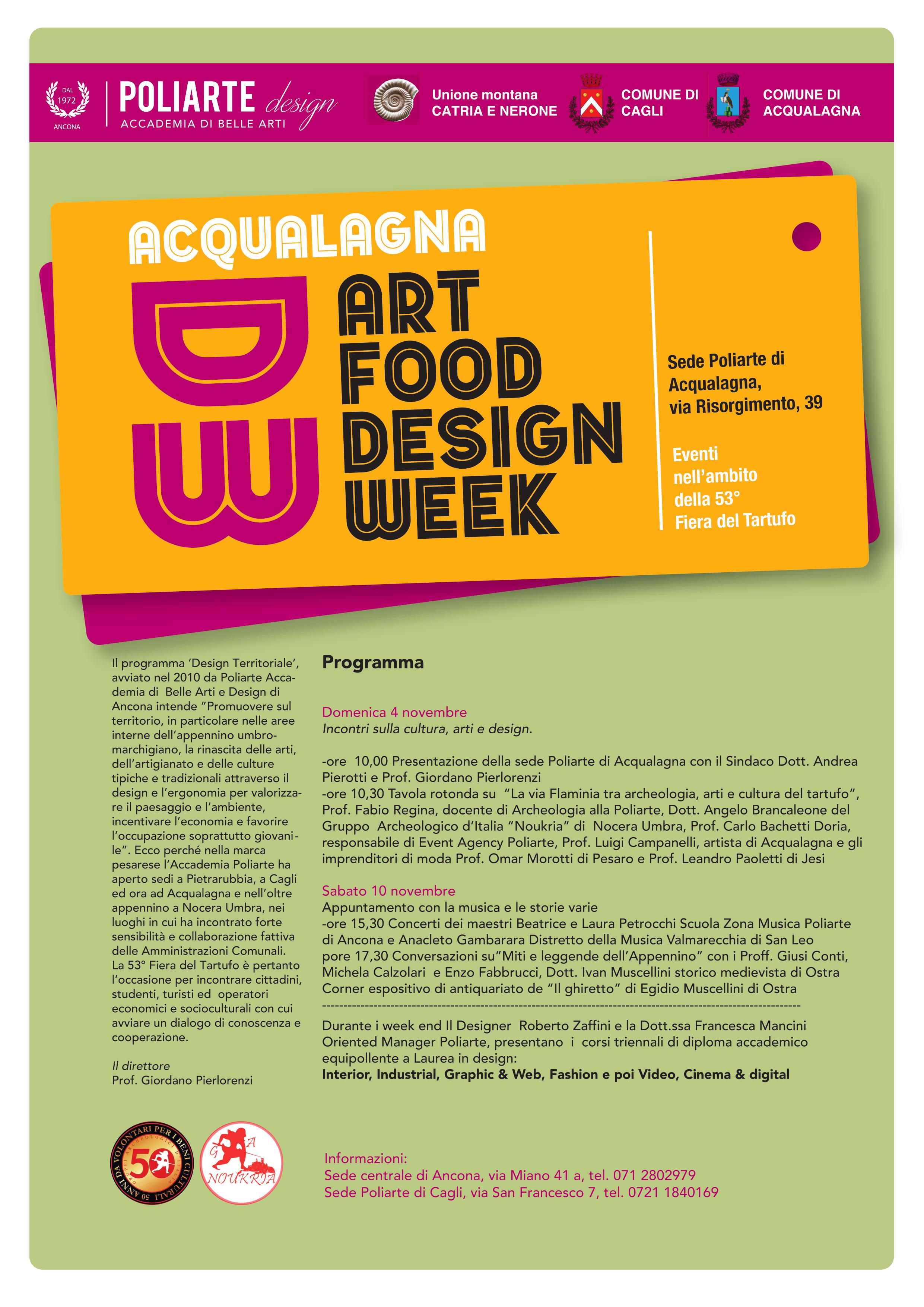 Acqualagna Art Food Design Week
